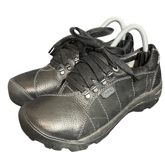 Keen Women's Presidio Waterproof Leather Black Hiking Shoes Sneakers Size 8 - Picture 1 of 8